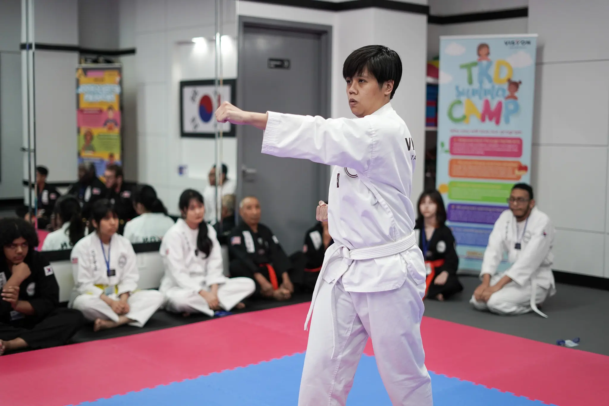 A martial arts program that focuses on self-defense, martial arts moves, and physical skills provides disciplined training that meets physical demands while boosting self-esteem. It teaches teens self-discipline, offers numerous benefits for overall fitness, and is a fantastic way to start Taekwondo training in a controlled environment and achieve personal goals.