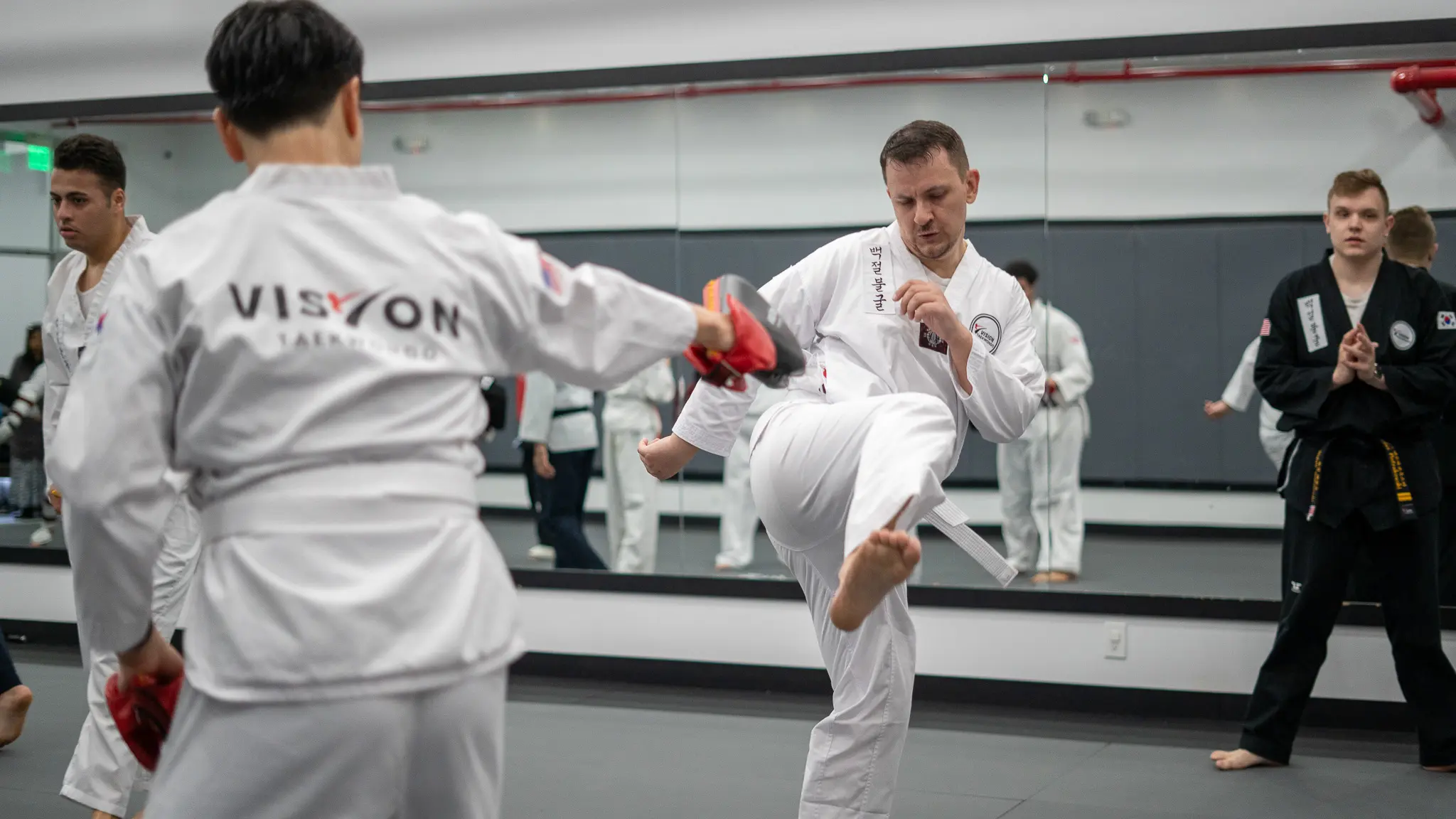 there are aspects and other areas of tae kwon do that will help you maintain blood pressure, improve self discipline and stamina. each person who masters different techniques of cardiovascular fitness sparring has so much fun